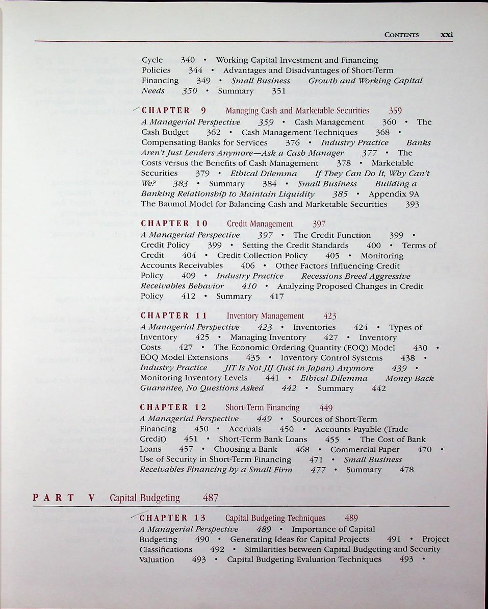 ESSENTIALS OF MANAGERIAL FINANCE