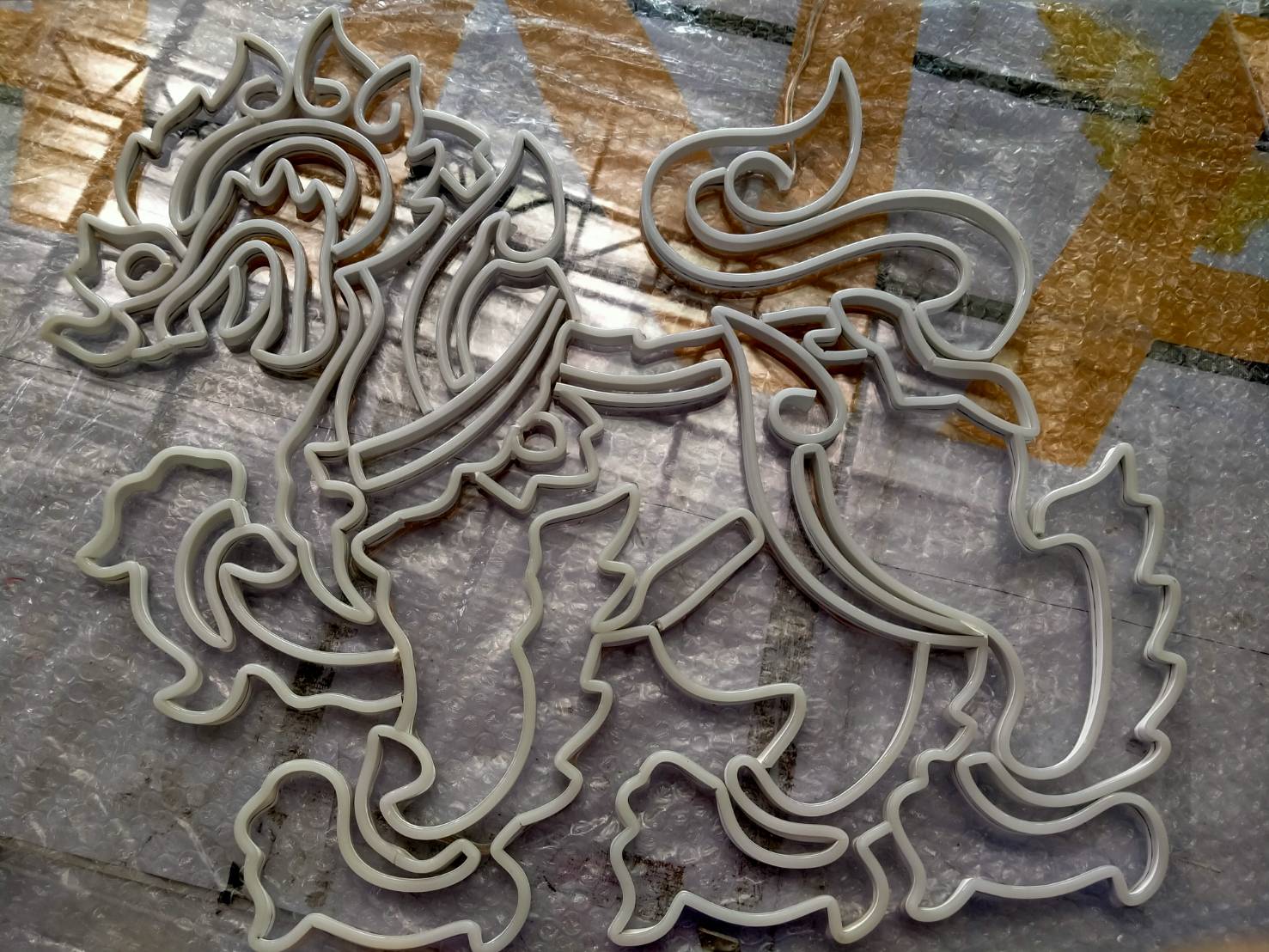 ป้ายไฟนีออนเฟล็คแอลอีดี งานโลโก้สิงห์