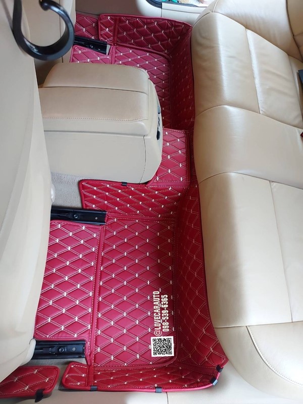 พรมปูพื้นรถยนต์ BMW M3 E90 พรมvvip สีแดงไวน์