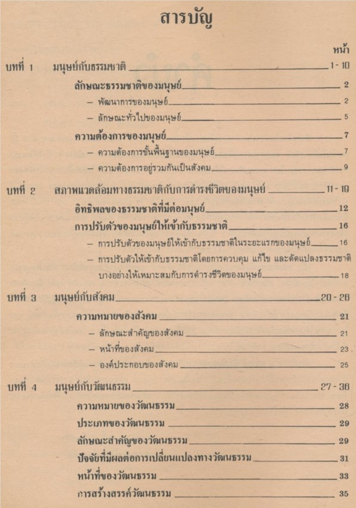 หนังสือเรียนสังคมศึกษา รายวิชาส๐๕๑ มนุษย์กับสังคม หลักสูตรมัธยมศึกษาตอนปลาย พุทธศักราช๒๕๒๔