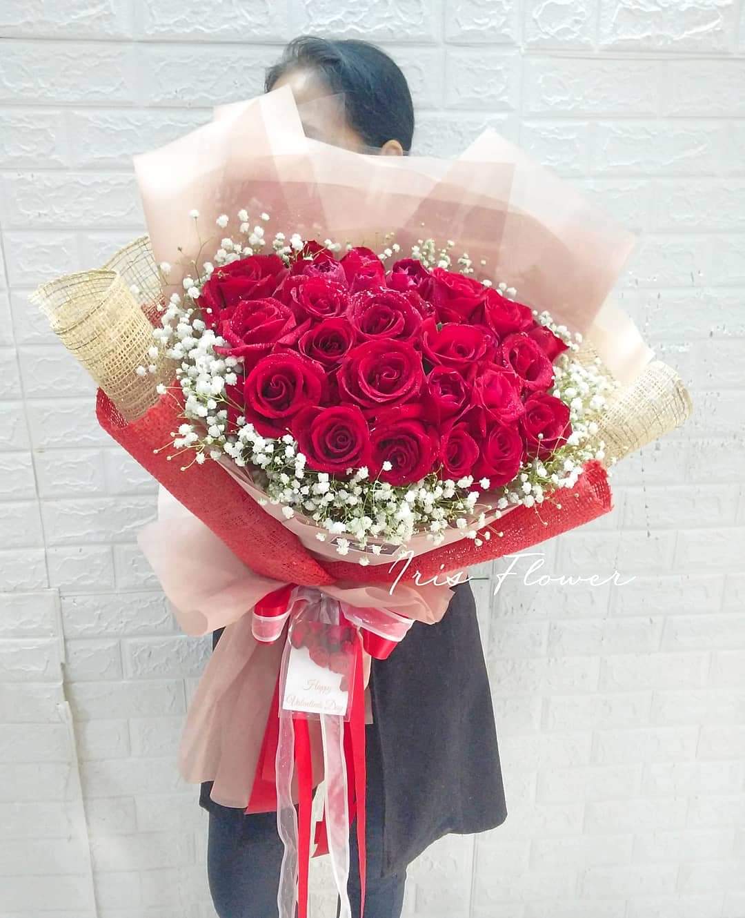 ช่อดอกกุหลาบสีแดง