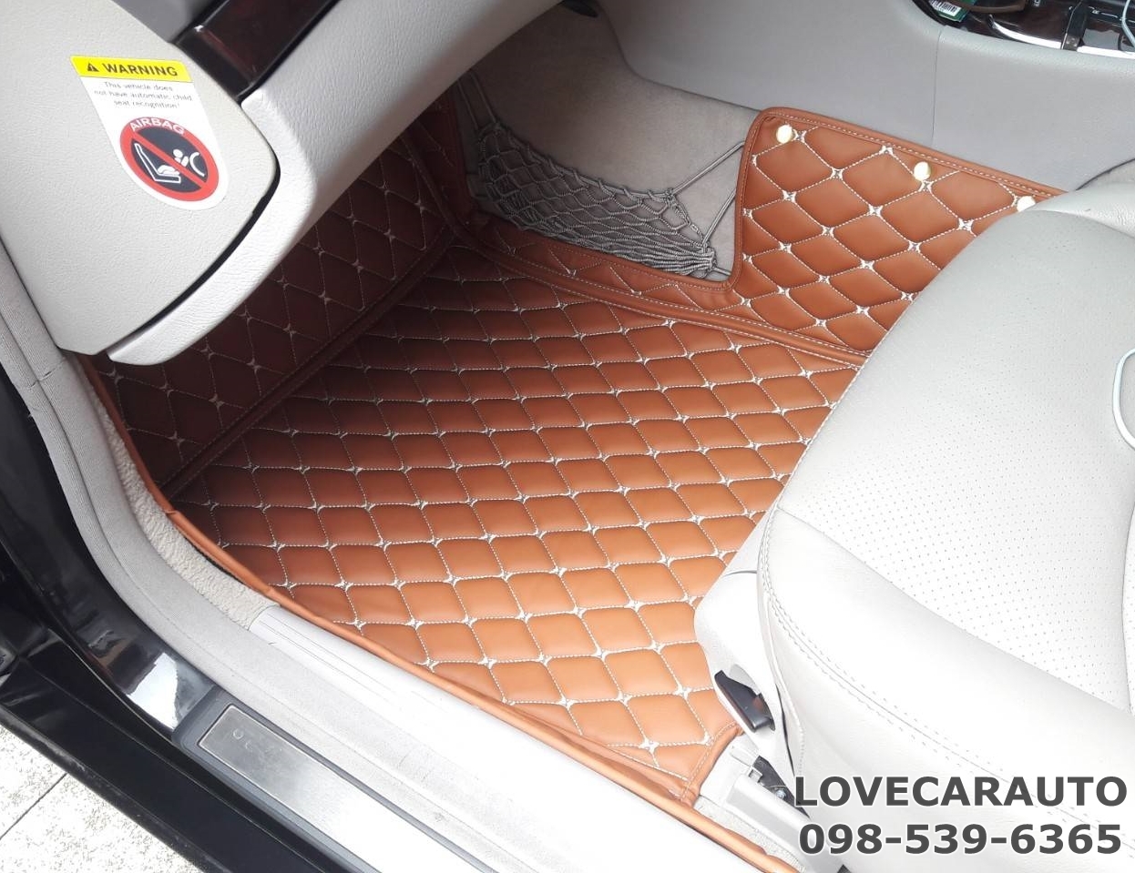 พรมปูพื้นรถยนต์ 6D Benz E200 W211 สีน้ำตาลเข้ม