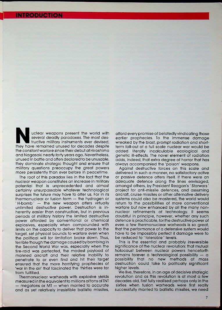 NUCLEAR WAR IN THE 1980's?