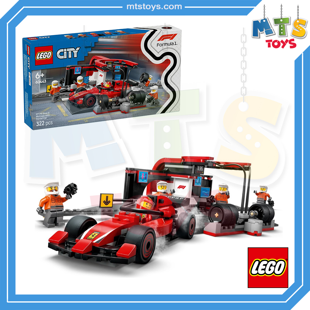 **MTS Toys**เลโก้ Lego 60443 City : F1 Pit Stop & Pit Crew with Ferrari Car