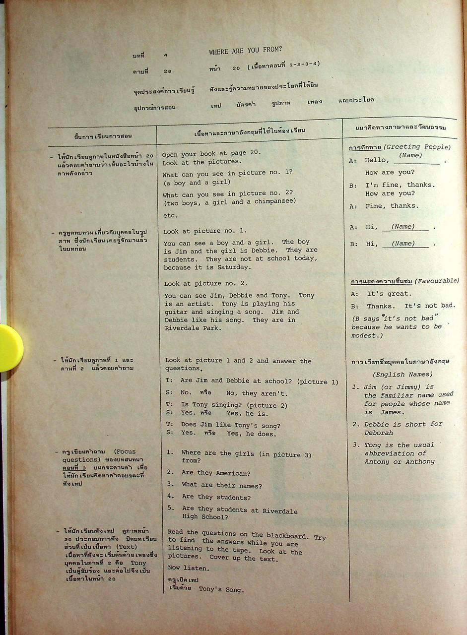 ODYSSEY A Communicative Course in English SAMPLE UNITS รายวิชา อ011-อ016 วิชาหลัก 1-6 ชั้นมัธยมศึกษาปีที่ 1-3
