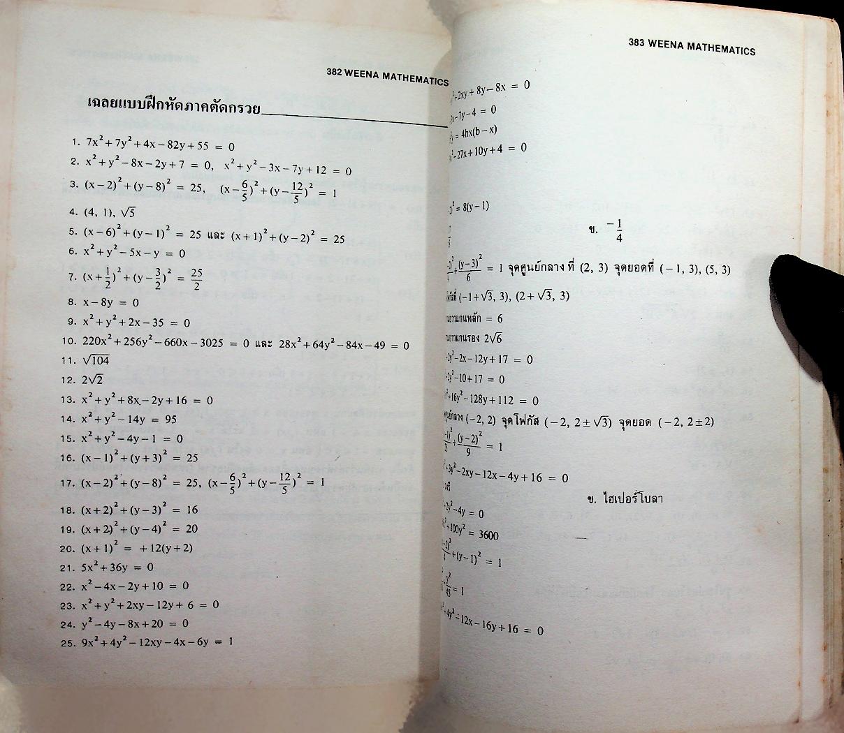 WEENA MATHEMATICS 2 คณิตศาสตร์ ค.012 ตามหลักสูตรมัธยมศึกษาตอนปลาย