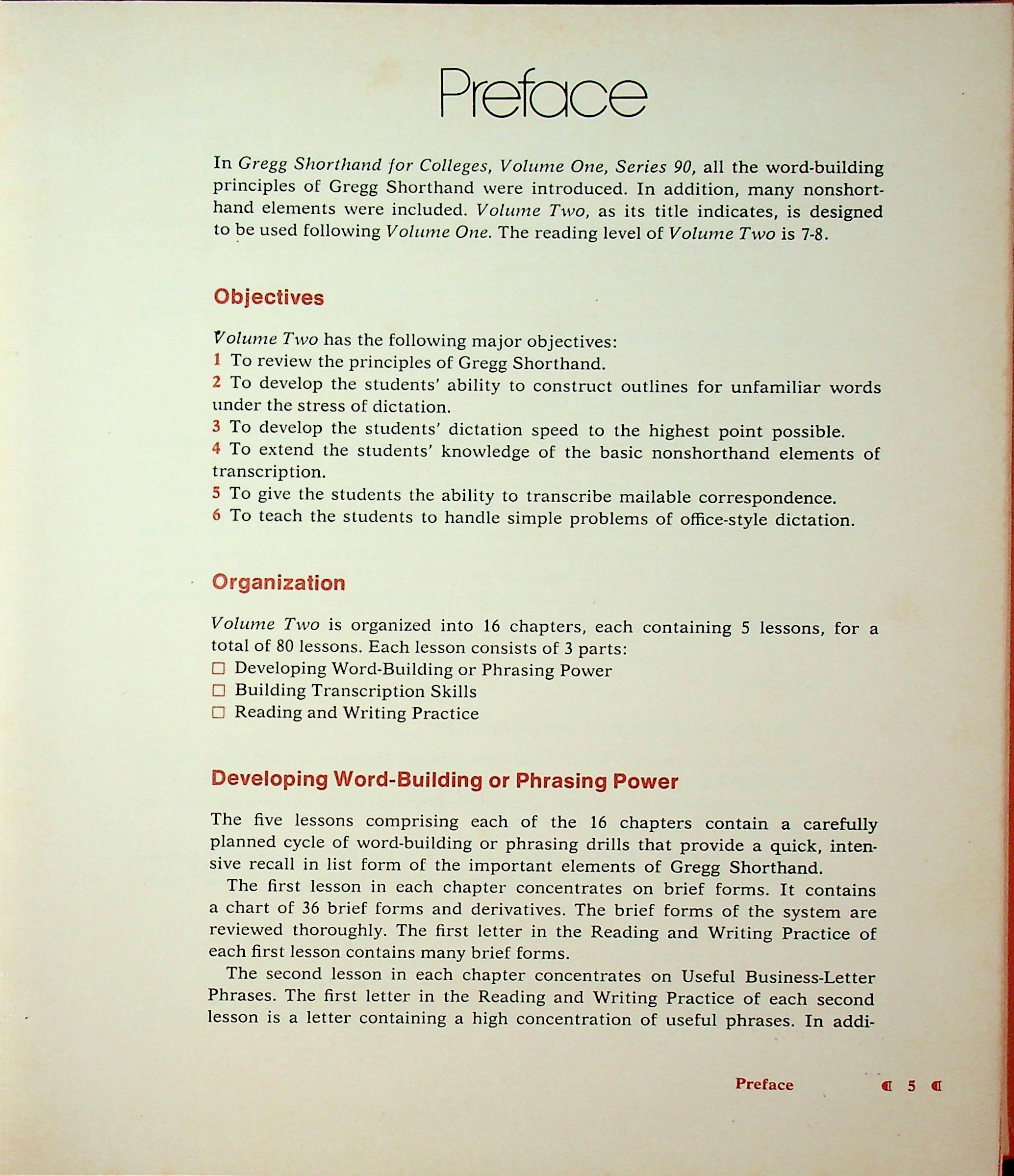 GREGG SHORTHAND FOR COLLEGES VOLUME TWO