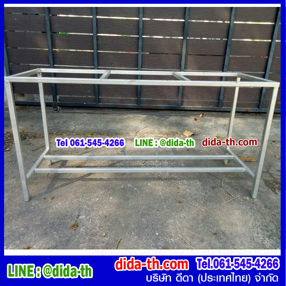 แท่นวางถังขยะ 60 ลิตร ขนาด 3 ช่อง ไม่มีป้ายแผงหลัง