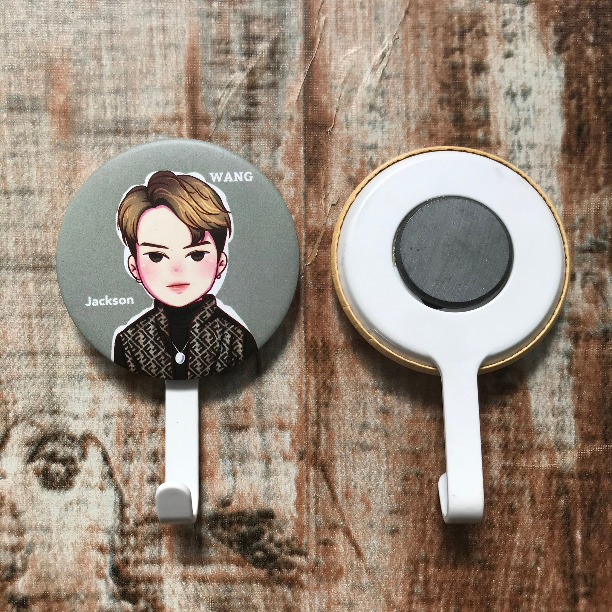 ที่แขวนของ มี2แบบแบบติดกระจก / ติดตู้เย็น วงกลมขนาด 5.8cm