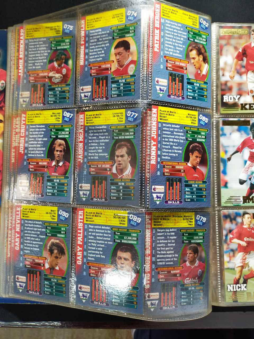 MERLIN'S PREMIER GOLD TRADING CARDS 1996-97 SEASON