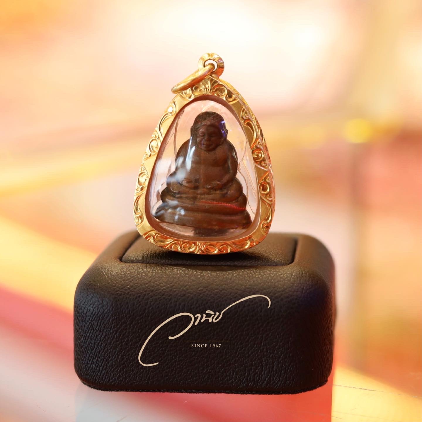 รูปหล่อพระสังกัจจายน์ วัดสังกัจจายน์ เนื้อทองแดงรมดำ ปี2512 (โค้ดหอยสังข์)