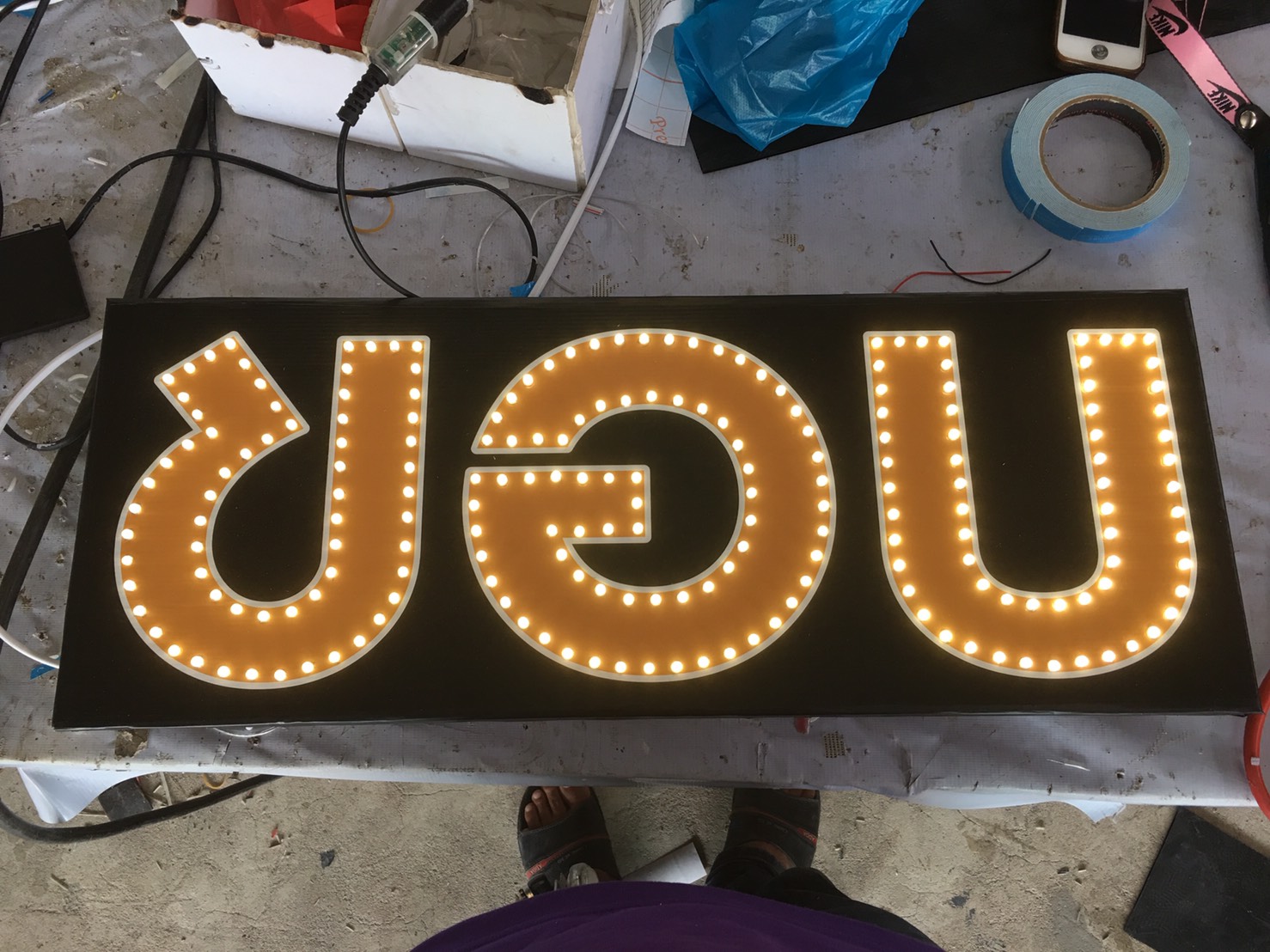 ป้ายไฟเชียร์LED งานขอบคุณน่ะ