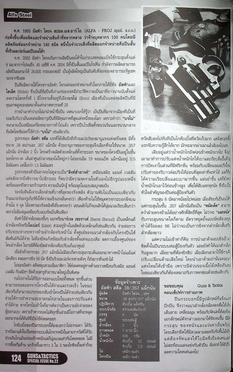 นิตยสาร Guns & Tactics ฉบับพิเศษ SPECIAL ISSUE NO.22 ปืนศาสตร์และศิลป์แห่งอาวุธ My 1st Collection