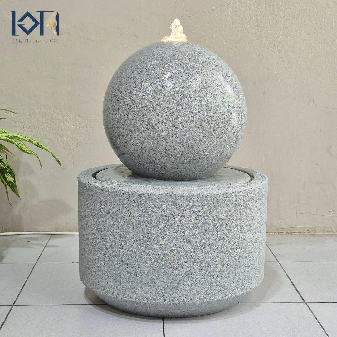 น้ำพุน้ำล้นตั้งพื้น รุ่นGranilite MZ16126JB อ่างน้ำพุตกแต่งบ้านเสริมฮวงจุ้ย น้ำพุมินิมอลโมเดิร์น น้ำตกจำลอง