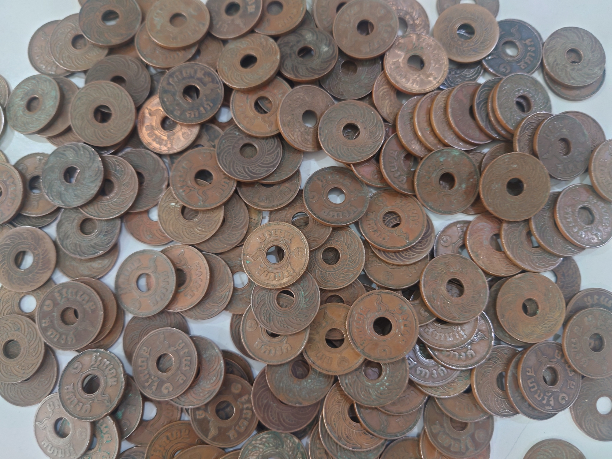 สตางค์รู 1 สตางค์ เนื้อทองแดง คละปี คละสภาพ ราคาย่อมเยา สภาพผ่านใช้งาน (ราคาต่อ 1 เหรียญ)