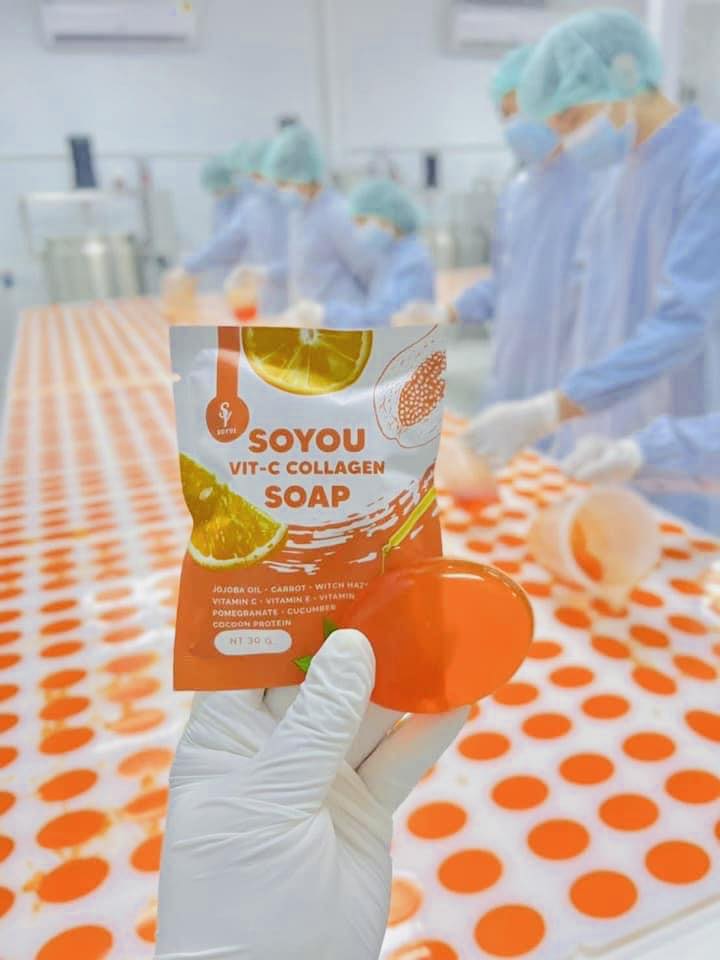 สบู่ส้มสด วิตซีคอลลาเจน Soyou VIT-C Collagen Soap 30g.