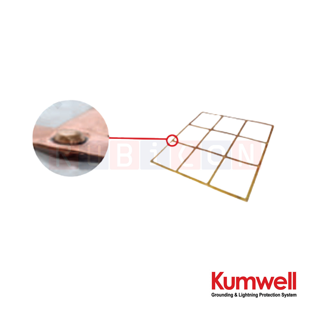 KUMWELL GRSRG 240240 แผ่นตัวนำทองแดงแบนตาข่ายสำเร็จรูป (Signal Reference Ground Grid (SRG)) ขนาด ยาว 2400 มม., กว้าง 2400 มม., ระยะห่าง 600 มม.