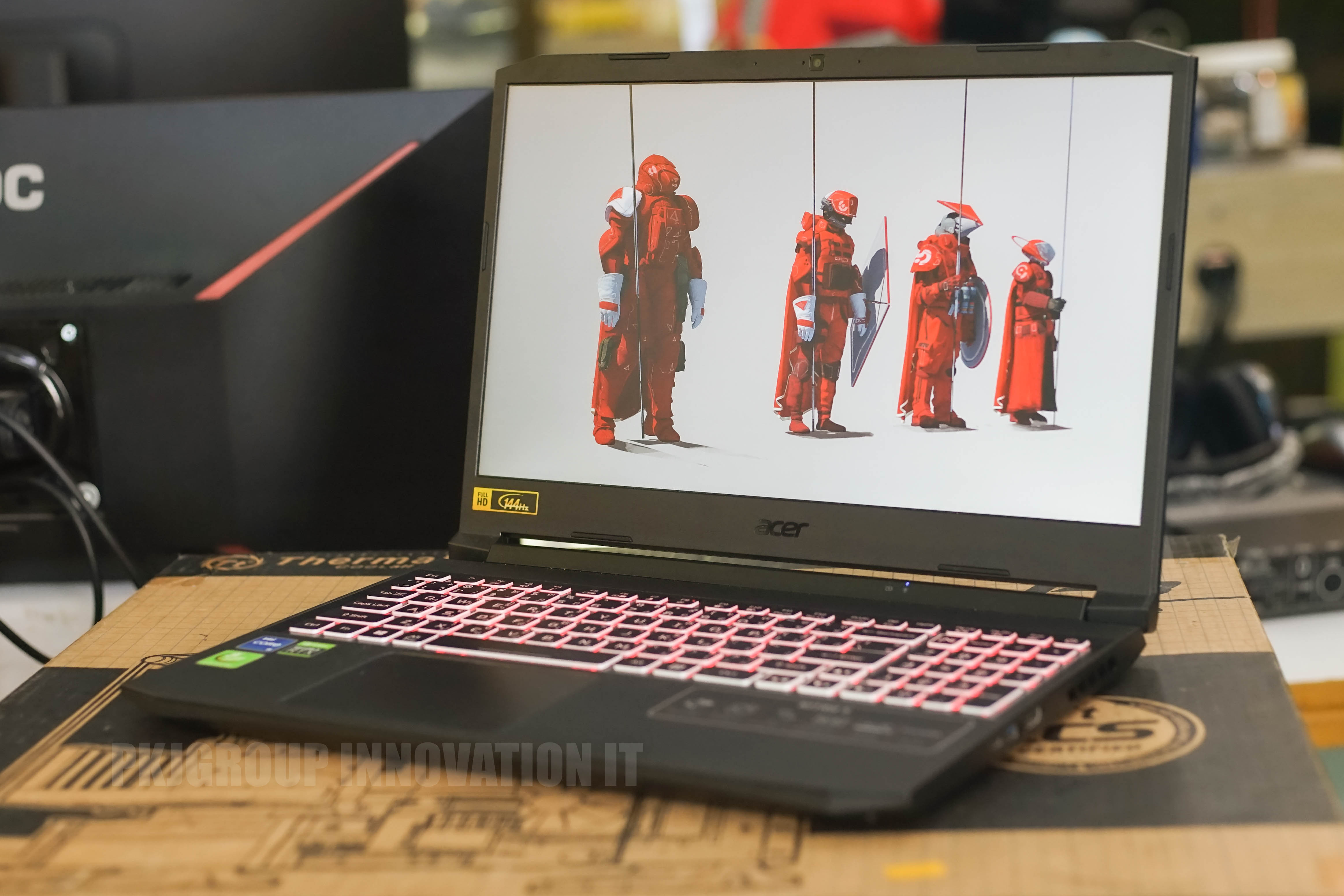 โน๊ตบุ๊คเล่นเกมมือสอง Acer Nitro 5 AN515-57-58LR i5-11400H RAM 8GB SSD 512GB RTX3050 ประกันปี 2024