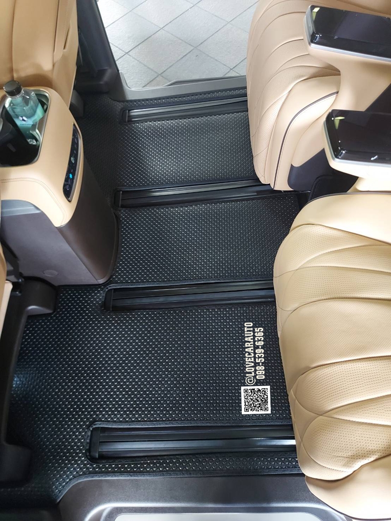 พรมปูพื้นรถยนต์ Denza D9 กระดุมเล็ก pvc ดำ