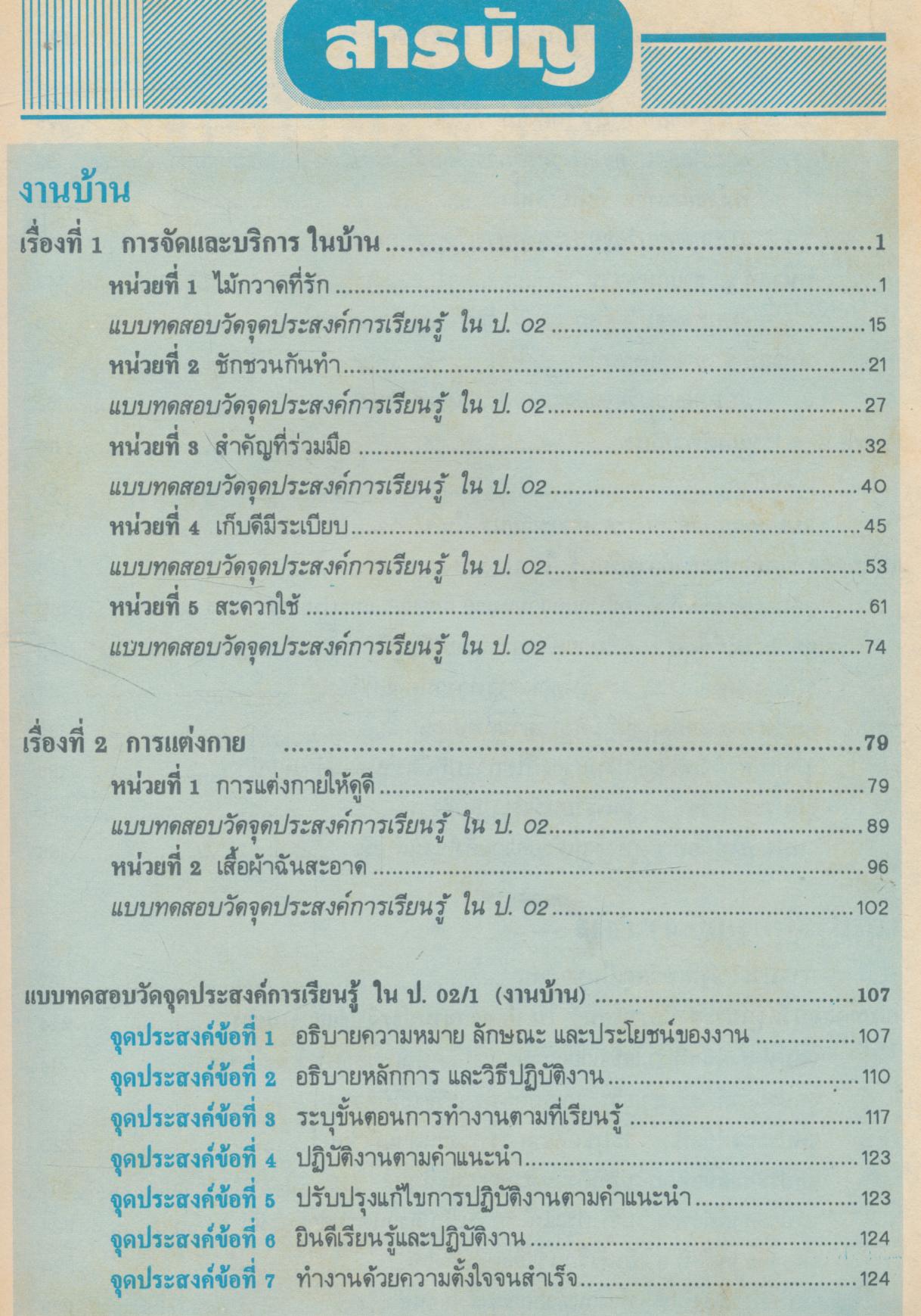 หนังสือเรียนแบบเบ็ดเสร็จ กลุ่มการงานและพื้นฐานอาชีพ กพอ ชั้นประถมศึกษาปีที่ 1