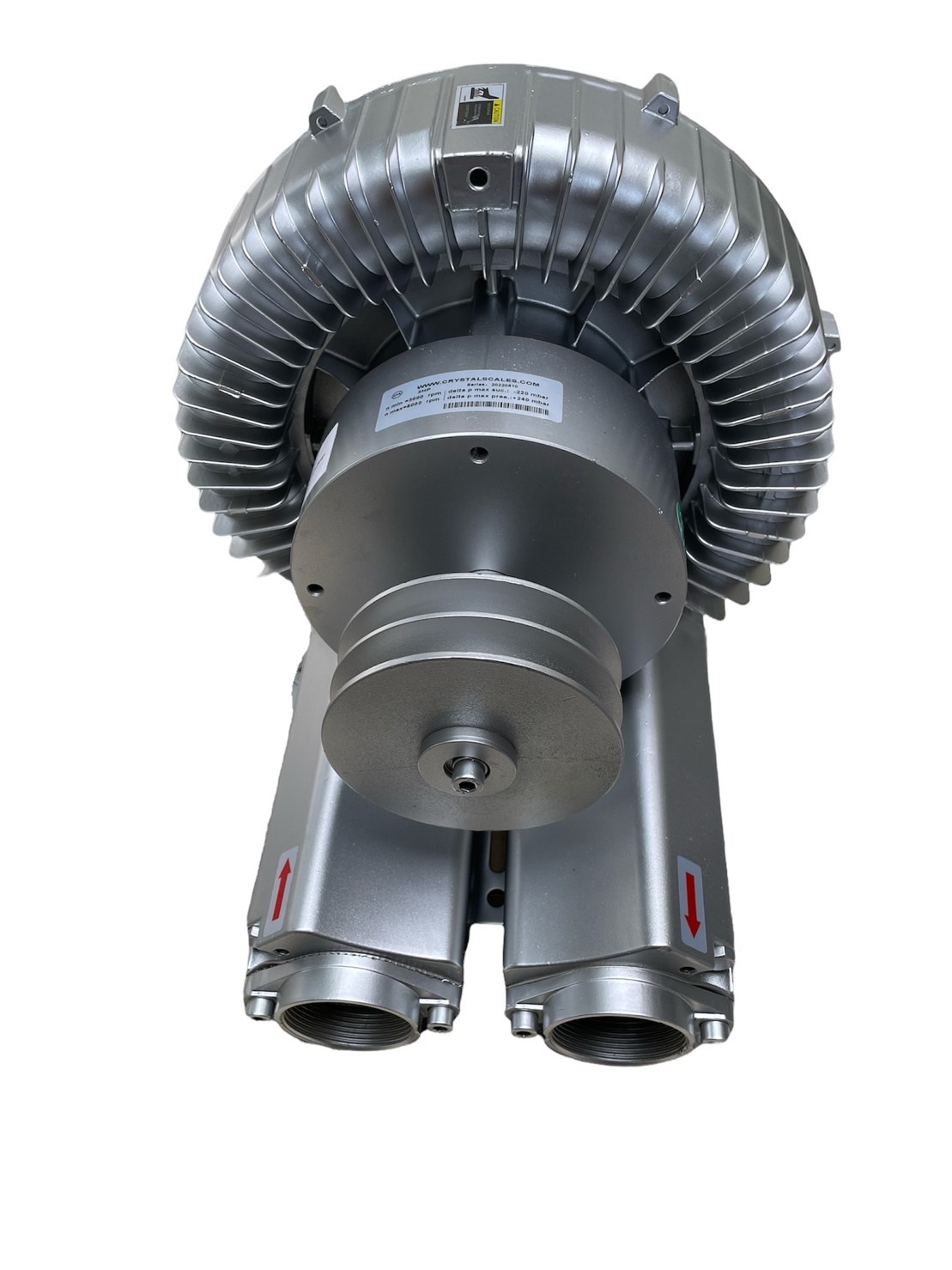 พัดลมโบรเวอร์เป่าอากาศ (Belt drive)และ ดูดอากาศ แบบใช้เครื่องยนต์หรือ มอเตอร์โซลาขนาด 2 แรงม้า สำหรับใช้งานในพิ้นที่ที่ไม่มีไฟฟ้า หรือ ต้องการความเร็วรอบสูงพิเศษ