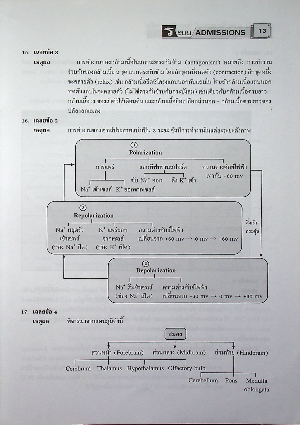 เฉลยข้อสอบเข้ามหาวิทยาลัย ชีววิทยา ฉบับรวมหลาย พ.ศ.