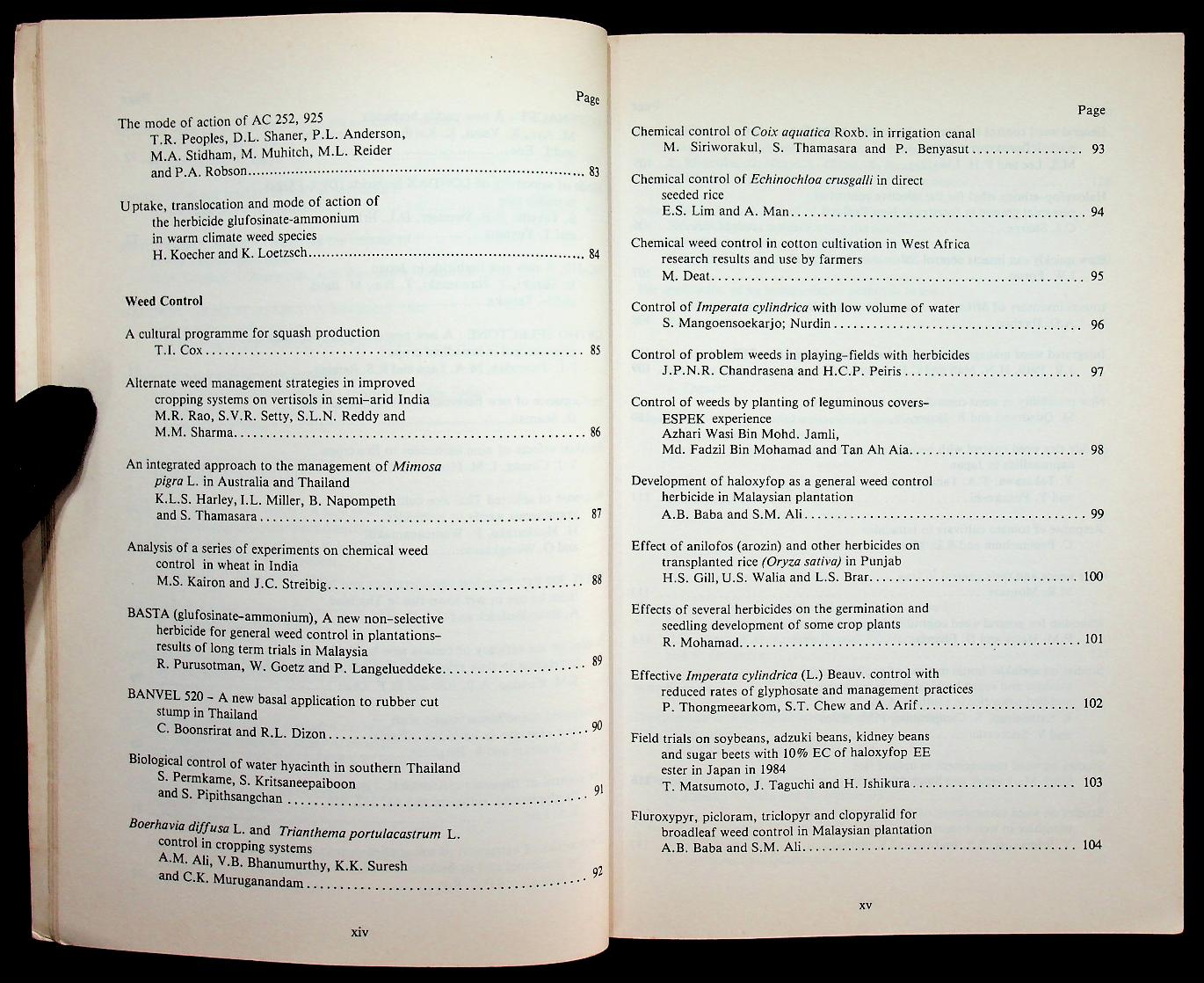 ABSTRACTS : THE TENTH CONFERENCE OF THE ASIAN-PACIFIC WEED SCIENCE SOCIETY 1985