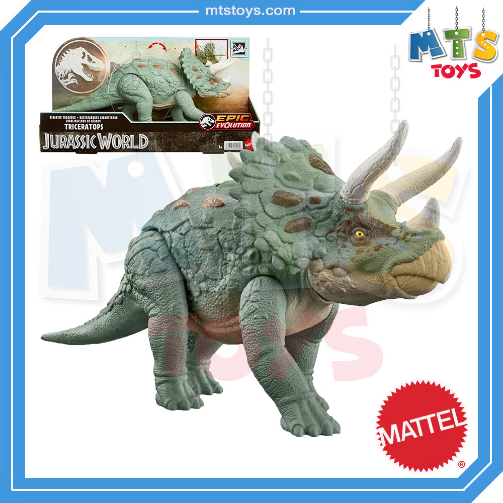 **MTS Toys**Mattel Jurassic World Gigantic Trackers : HTK79 Triceratops [ความยาวจากหัวถึงหาง 35 ซ.ม.]