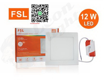 G-1-โคมฝังเหลี่ยม FSL-PN-6-12W (SQUARE) แสงขาวและวอร์มไวท์