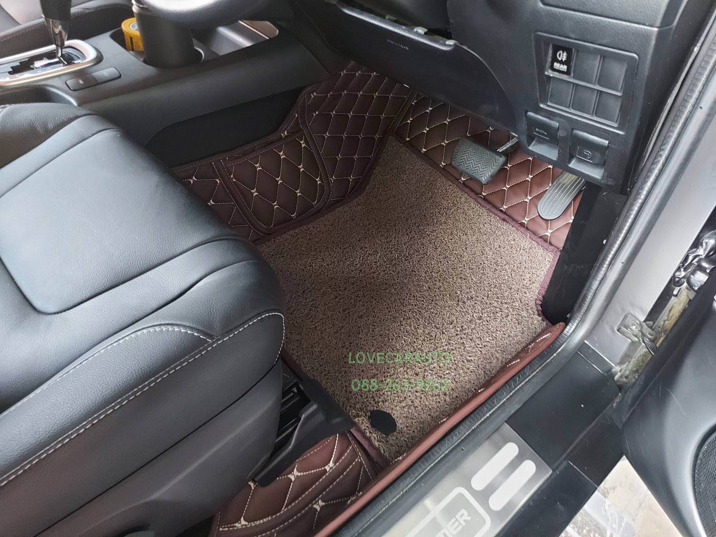 พรมปูพื้นรถยนต์ 7D toyota TR Transformer สีกาแฟ+ไวนิลสีน้ำตาล เต็มคัน