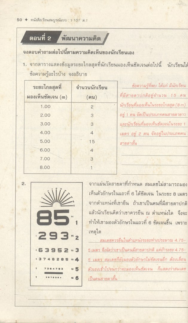คู่มือครู-เฉลย หนังสือเรียนสมบูรณ์แบบ ว 101 วิทยาศาสตร์ ชั้นมัธยมศึกษาปีที่ 1 ภาคเรียนที่ 1