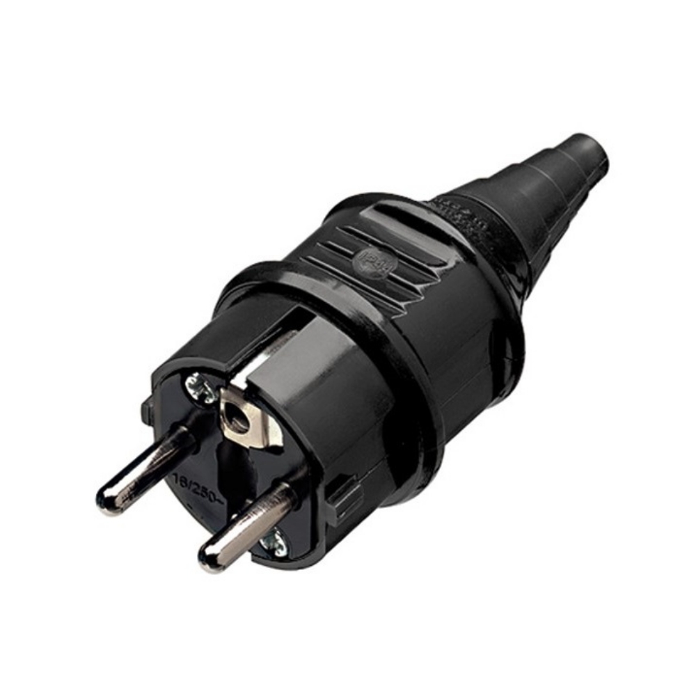 "DAKO PLUG" DKN 012B ปลั๊กตัวผู้เยอรมัน สีดำ (2P+E) 16A 230V IP44