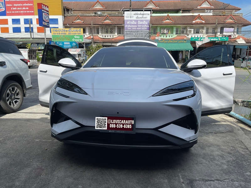 พรมปูพื้นรถยนต์ 6D byd Sealion 7 VVIP ด้ายคู่ สีแดงไวน์