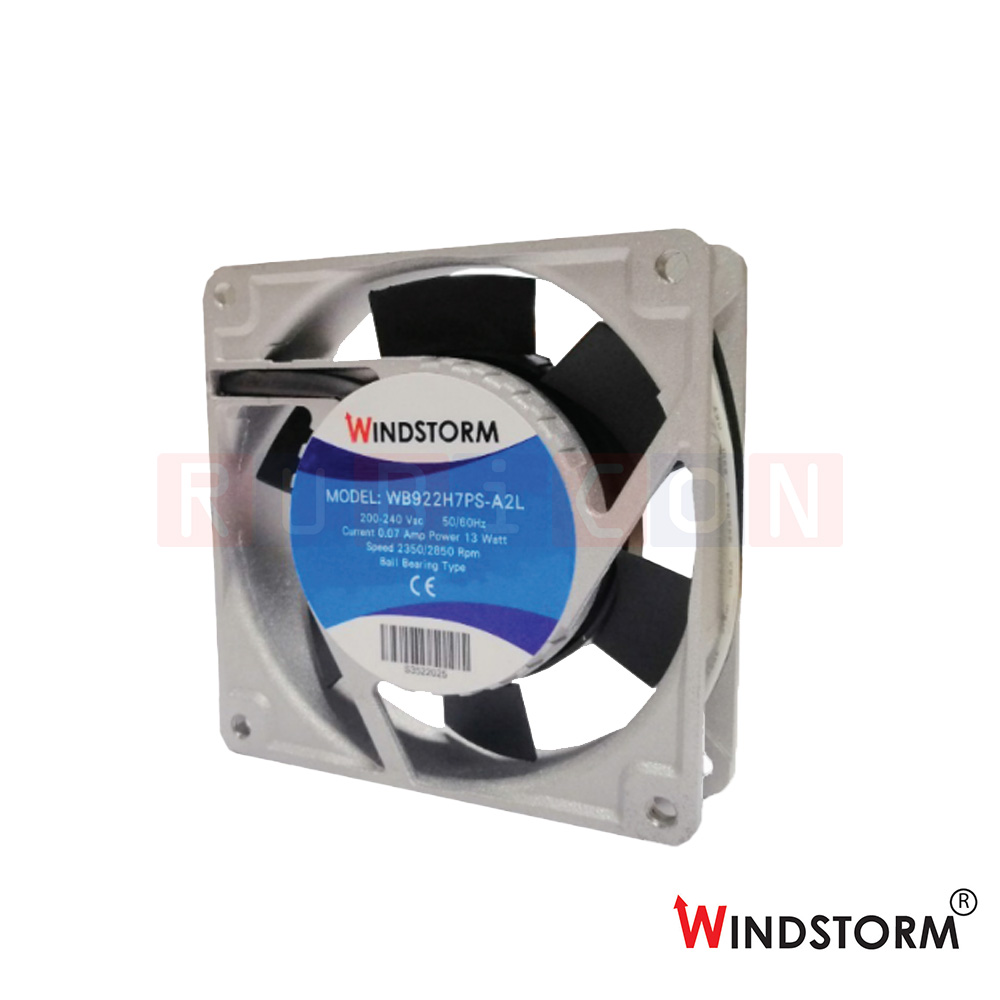 "WINDSTORM" WB922H7PS-A2L-G พัดลมระบายอากาศ แบบลูกปืน 3.5 inch 200-240vac