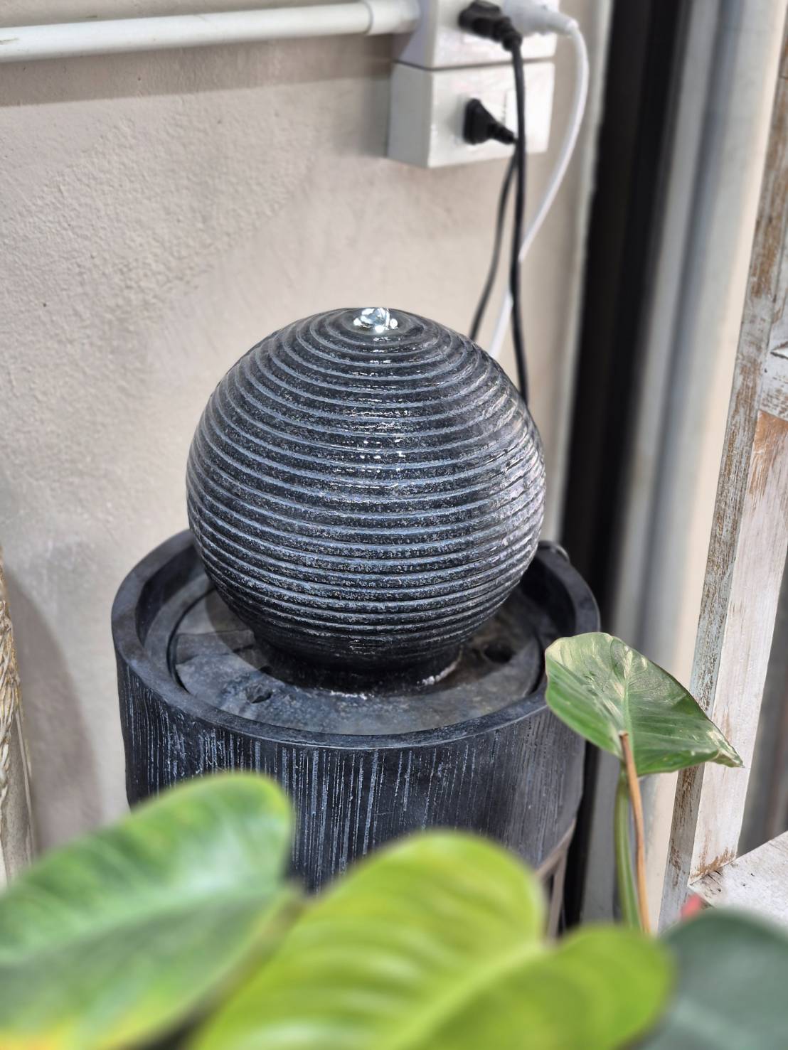 น้ำล้นน้ำพุตั้งหน้าบ้านแบบกลม รุ่นวงกลมเรียกทรัพย์RX00073 ตั้งพื้นแต่งบ้านจัดสวนสวย น้ำพุเสริมฮวงจุ้ย