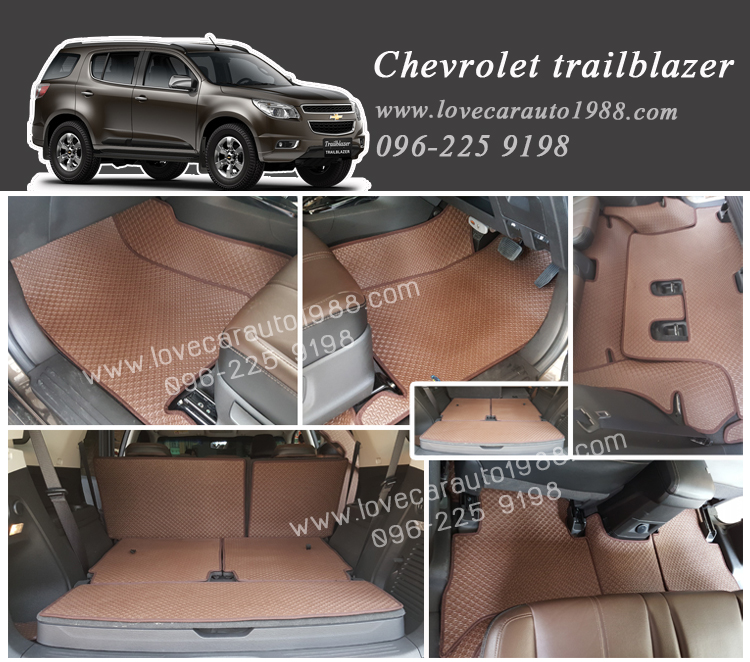 ยางปูพื้นรถยนต์ Chevrolet trailblazer ลายสนุ๊กสีน้ำตาล