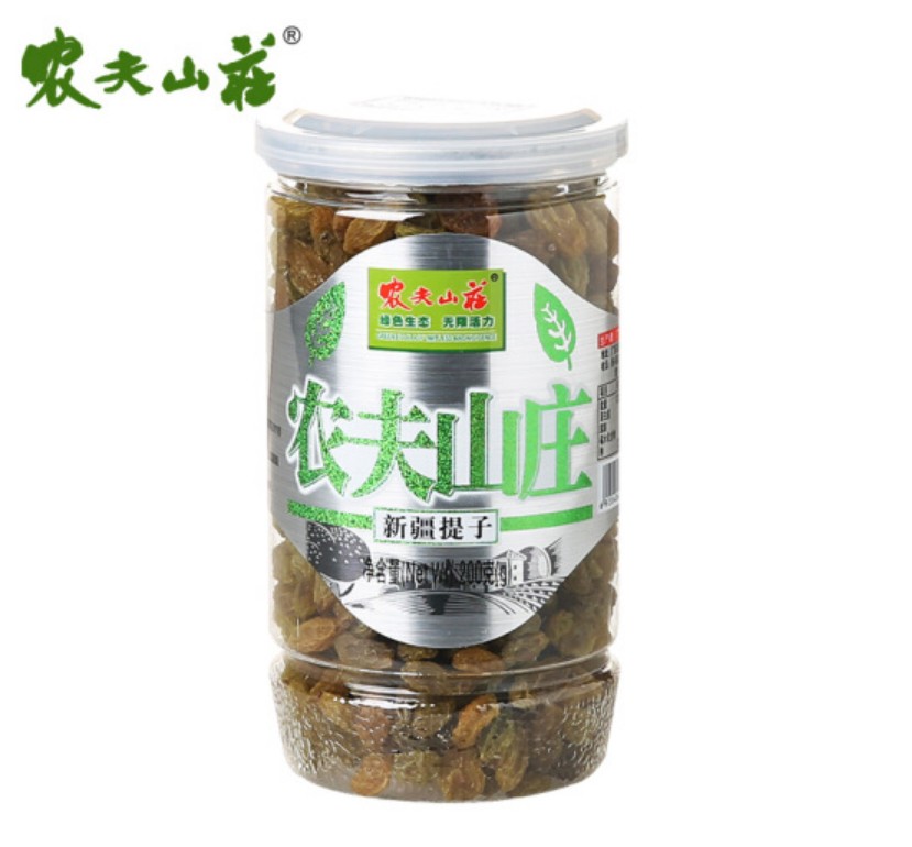 ลูกเกดเขียวคลุกน้ำตาล ตรา หนงฝูชานจวง 200g