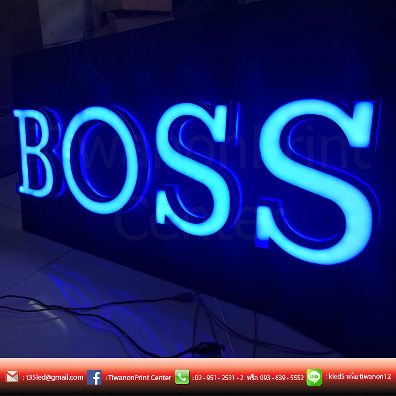 BOSS งานป้าย LED Neon Flex สีสันสดใส หลายหลายสไตล์
