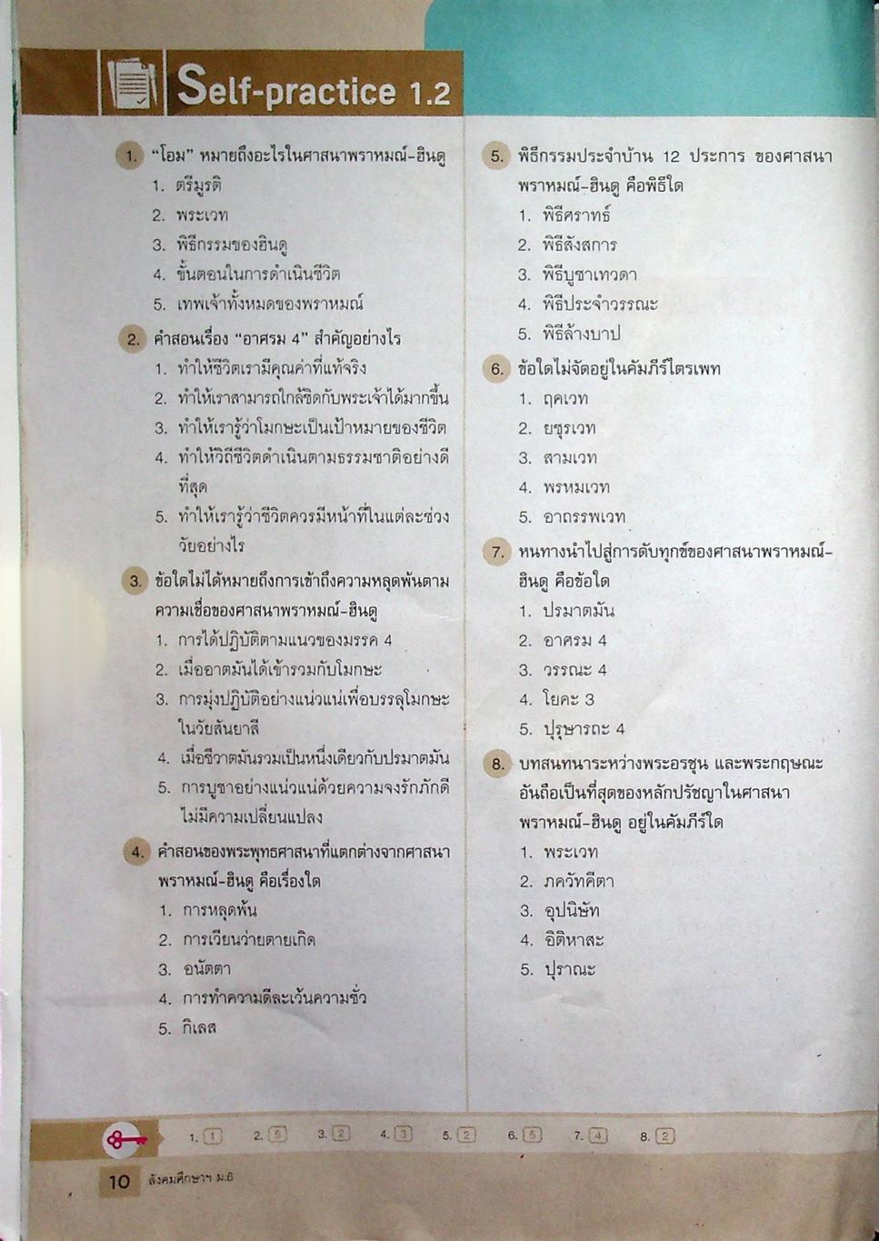 คู่มือเตรียมสอบ AKSORN พิชิต O-NET สังคมศึกษา ศาสนาและวัฒนธรรม ม.6