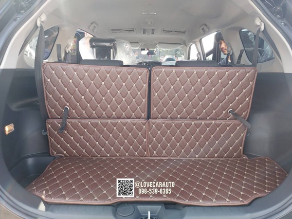 พรมปูพื้นรถยนต์6D Toyota Veloz 2023 ลายเคฟล่าสีกาแฟ