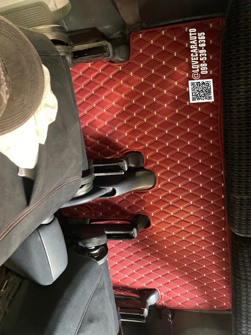 พรมปูพื้นรถยนต์ honda stream 2003 vvipด้ายคู่สีแดงไวน์