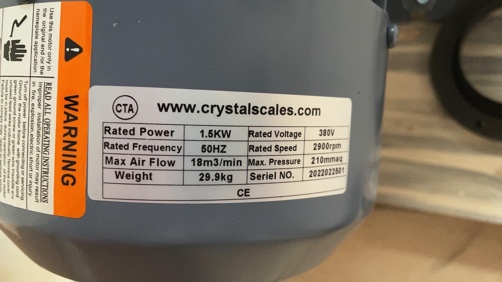 Industrial Centrifugal Fan (Heat) พัดลมโบลเวอร์สำหรับดูดอากาศร้อน 200 องศา 2HP 380V ใช้ในงานอบร้อนหรือเป่าแห้ง