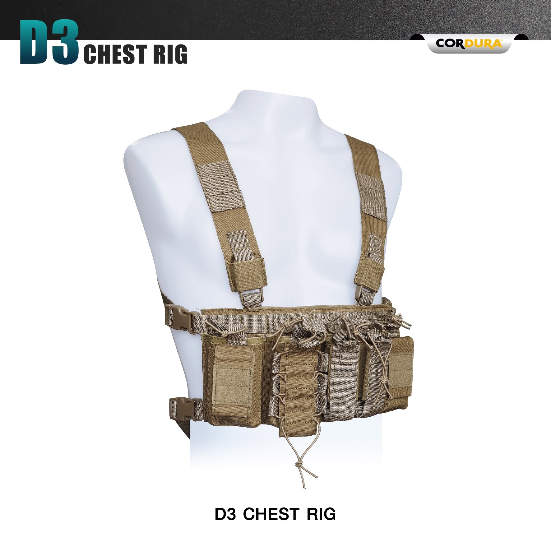 🇹🇭 536 ไทยแลนด์ แทคติคอล D3 Chest Rig อุปกรณ์ทหาร อุปกรณ์เซฟตี้ สายโยงบ่า D3 Chest Rig Thailand Tactical