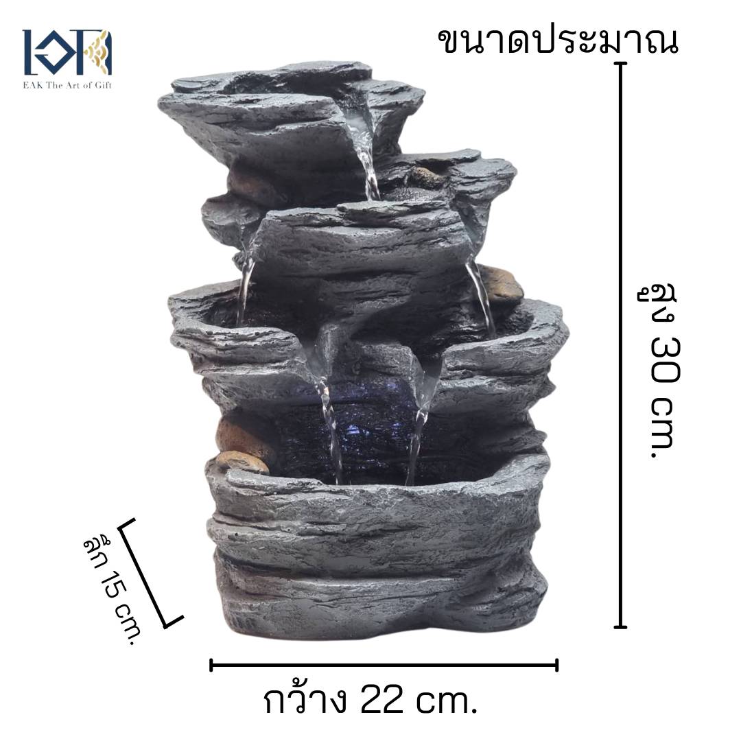 น้ำล้นตั้งโต๊ะ รุ่นมงคลฮวงจุ้ย21021 น้ำพุตั้งโต๊ะเสริมฮวงจุ้ย น้ำพุล้นแต่งบ้าน ความหมายดี