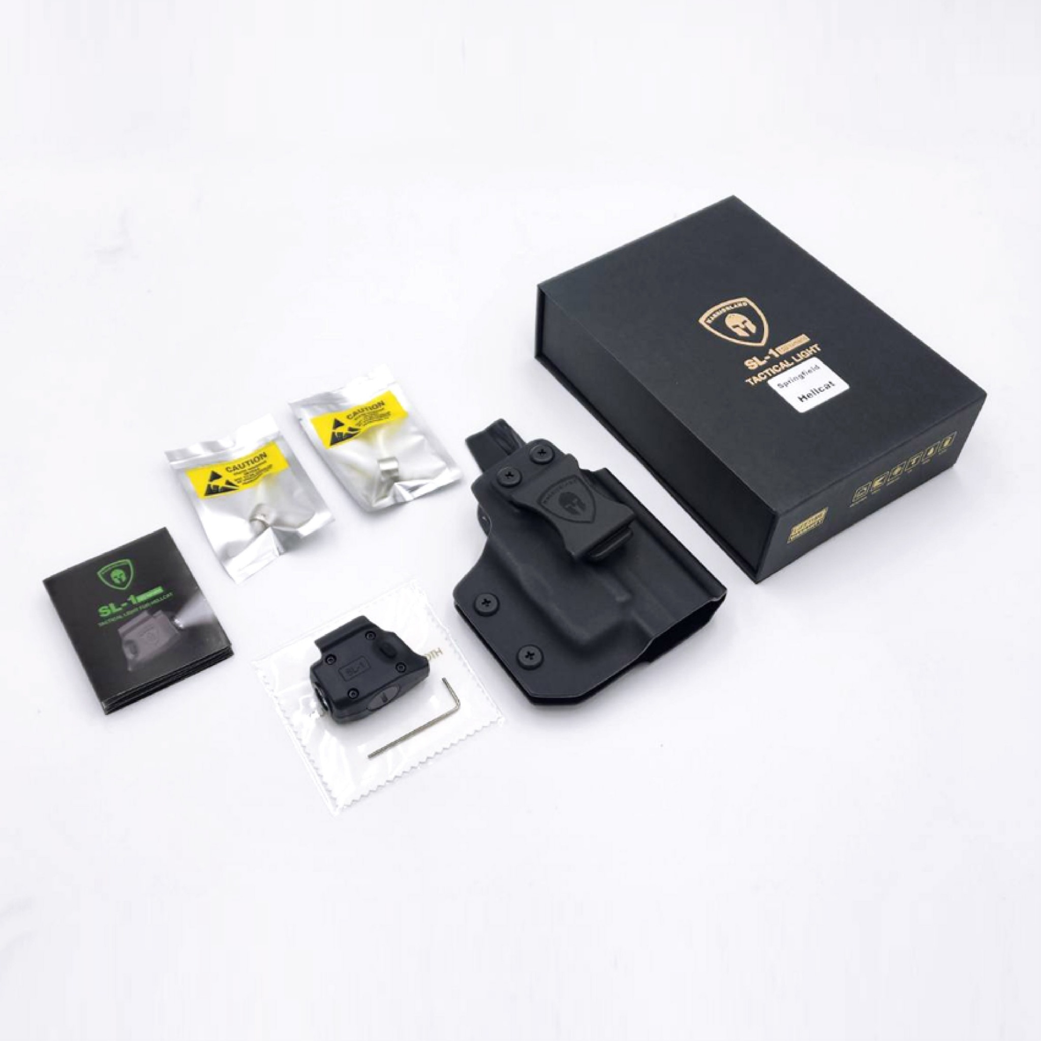 🇹🇭 1076 ไทยแลนด์ แทคติคอล ไฟฉาย Warriorland SL-1 + ซองพกใน Kydex (Springfield Hellcat)