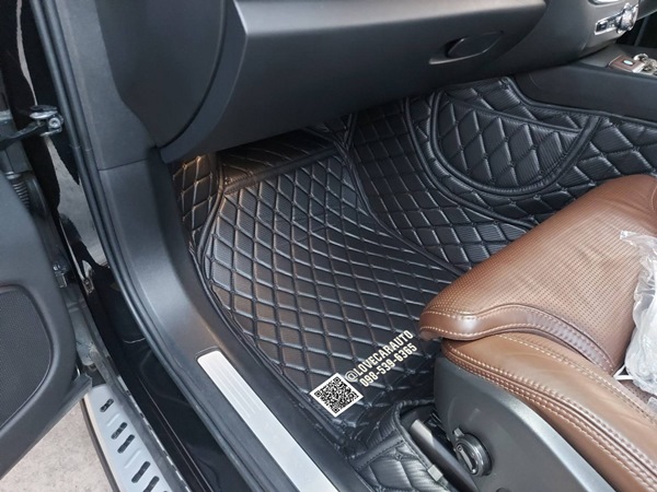 พรมปูพื้นรถยนต์6D Volvo XC60 2019 สีดำด้ายดำ