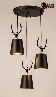 โคมไฟวินเทจ Loft (ลอฟท์) G-8505/3-BK