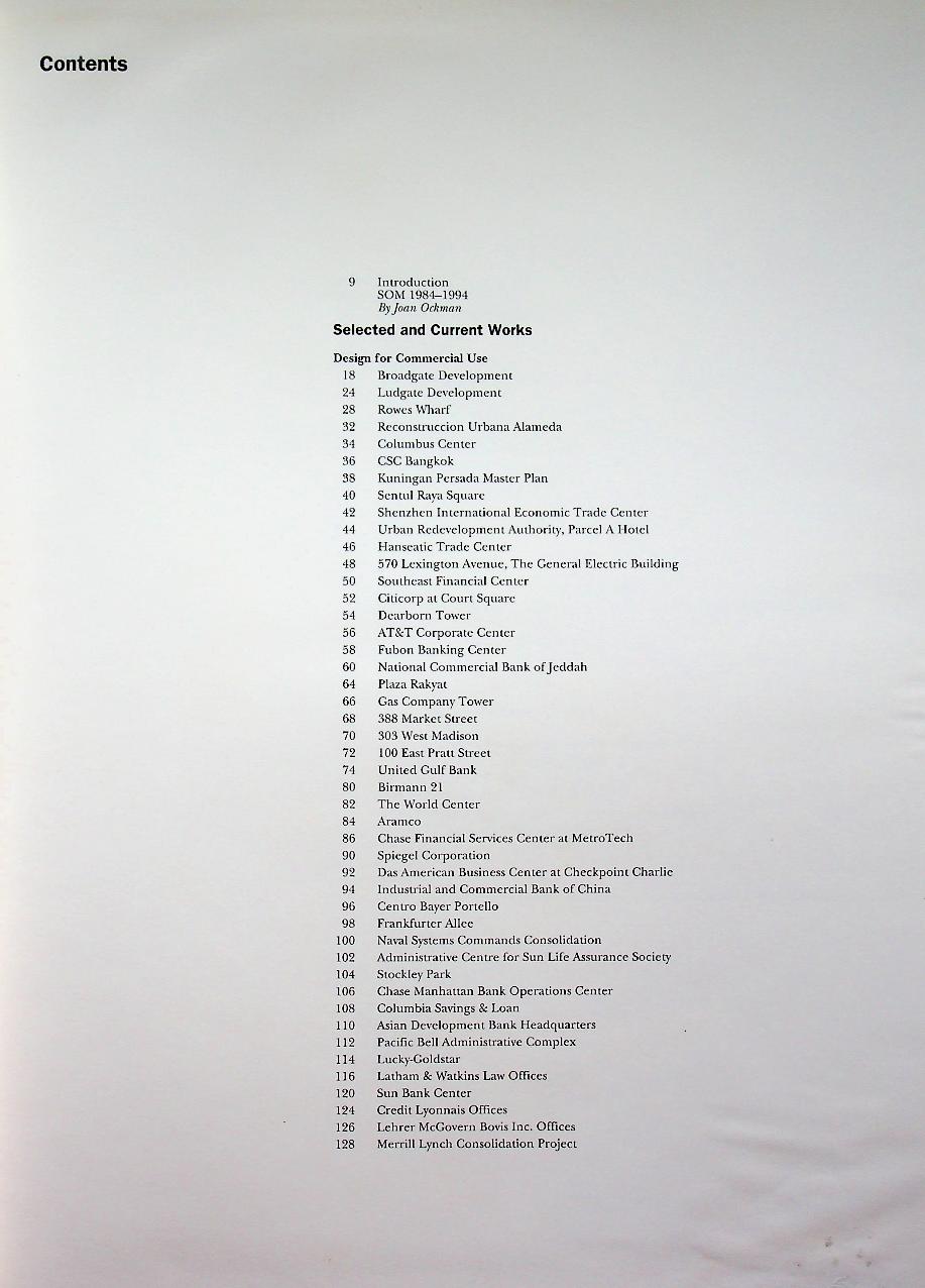 THE MASTER ARCHITECT SERIES SKIDMORE, OWINGS & MERRILL