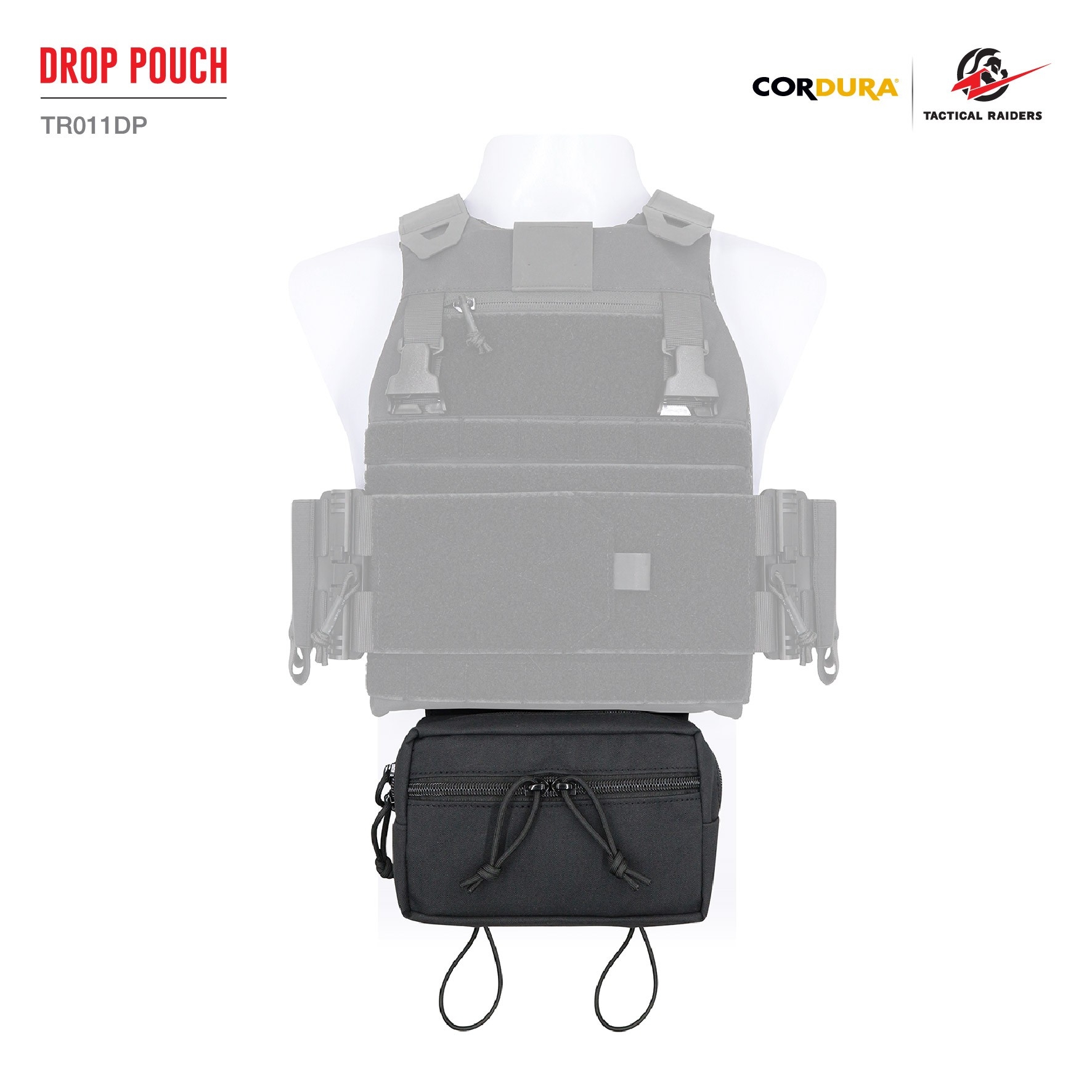 🇹🇭 1120 ไทยแลนด์ แทคติคอล กระเป๋าติดเวส Drop Pouch [ TR011DP ] ( Tactical Rider )