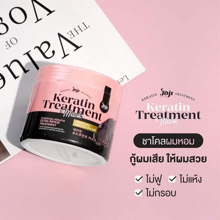 ทรีทเม้นท์ หมักผมเคราตินโจจิKaratin Joji secret youngฟื้นฟูผมเสียให้นุ่มสวยมี2ขนาด